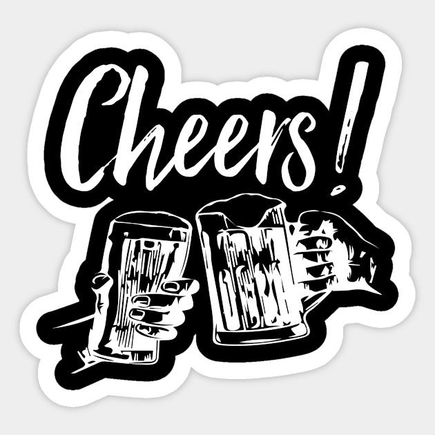 Cheers! Sticker by MessageOnApparel